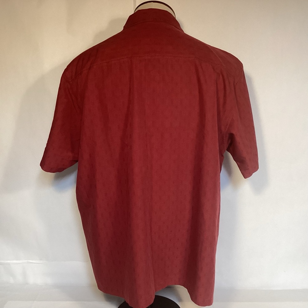 Pendleton Biscayne Men's Burgundy Short Sleeve Shirt size XL - Picture 4 of 10
